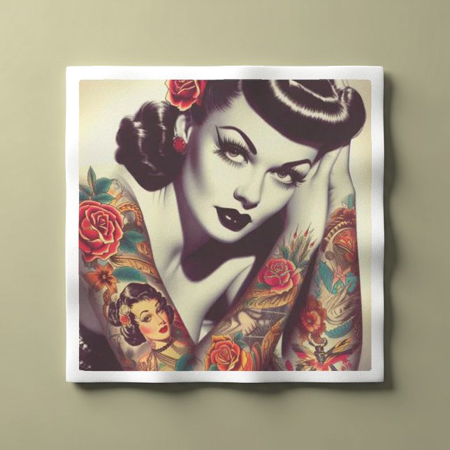 Retro Glam Pin-up Napkin (Creator Uploaded)