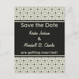 Retro Glam Save the Date Postcard