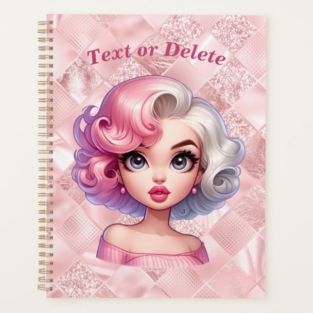 Retro Glamor Girl Animée mignonne Cartoon Beauté (Devant)