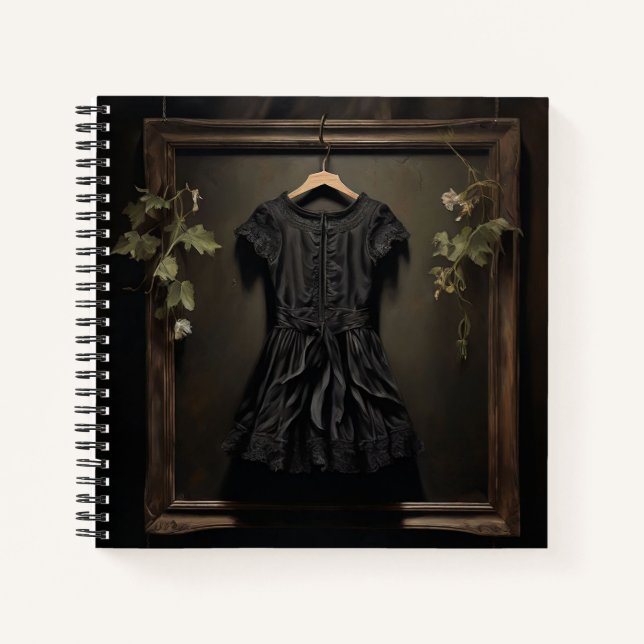 Retro Glamour Black Dress (LBD)  Notebook (Front)