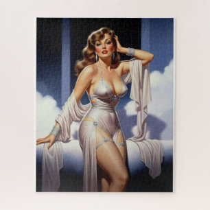 Retro Glamour Girl 40's Jigsaw Puzzle