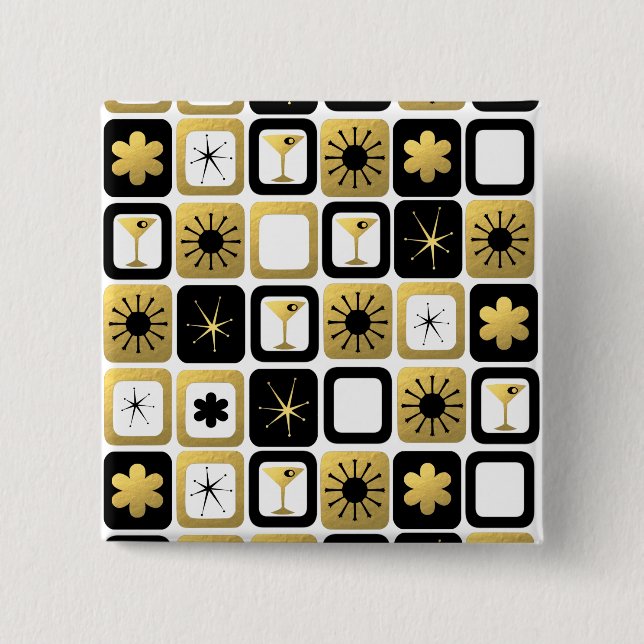 Retro Glamourous Gold Button (Front)