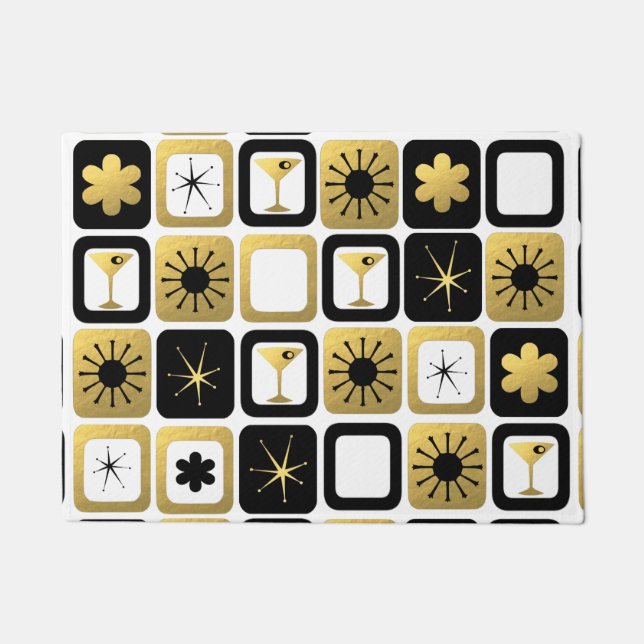 Retro Glamourous Gold Door Mat (Front)
