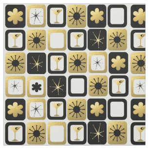 Retro Glamourous Gold Fabric