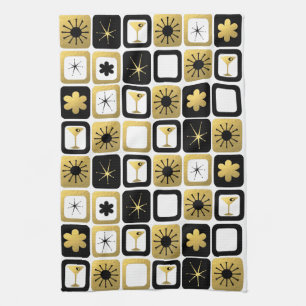 Retro Glamourous Gold Kitchen Towel