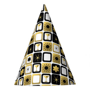 Retro Glamourous Gold Party Hat