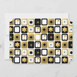 Retro Glamourous Gold Photo Cards