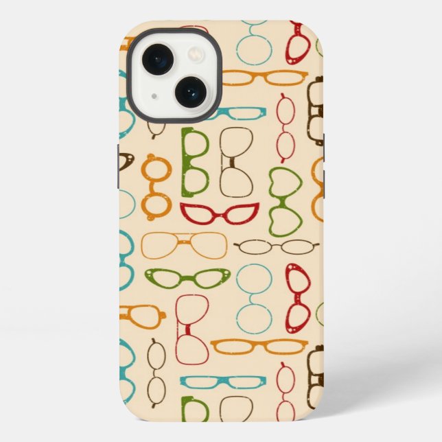 Retro glasses iPhone case (Back)