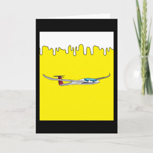 Retro Glider Plane Card
