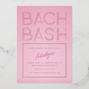 Retro Glow     Bachelorette Party Foil Invitation