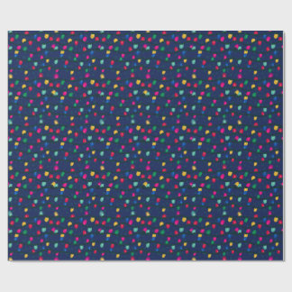 Retro Glowing Garlands - Holiday Wrapping Paper