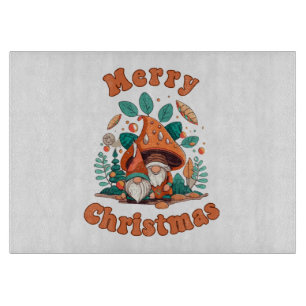 Retro Gnome Christmas Cutting Board