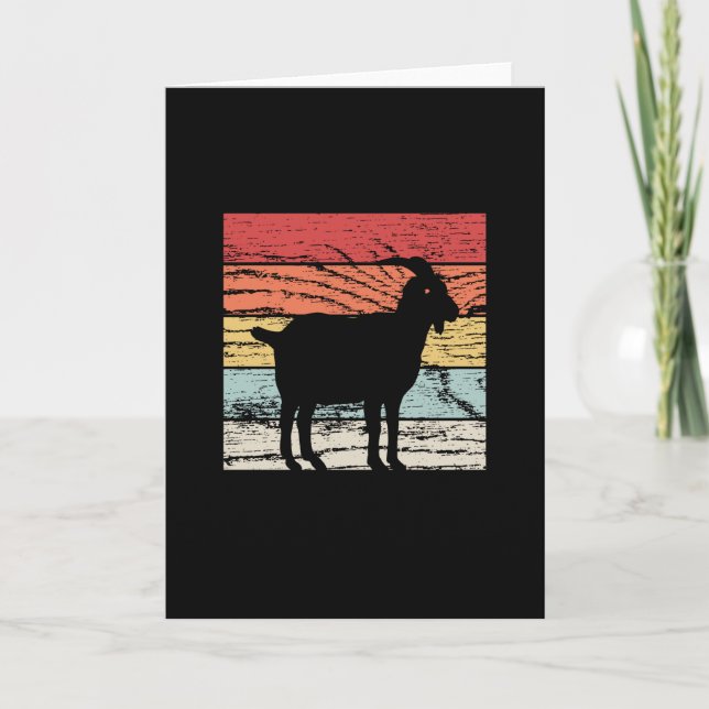 Retro Goat Card (Front)