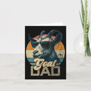 Retro Goat Dad Best Goat Daddy Funny Fathers Day Card