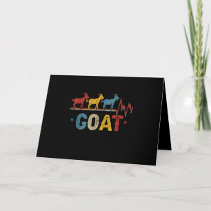 Retro Goat Heart Tee Xmas Valentines Day Gift Card