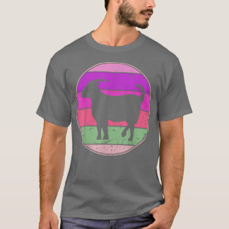 Retro Goat Vintage Goat Animal Farm Family Farmer T-Shirt