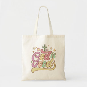 Retro God is Good Religious Tote Bag