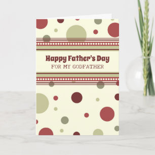 Retro Godfather Happy Father's Day Card