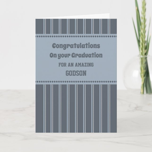 Retro Godson Congratulations Graduation Card (Front)