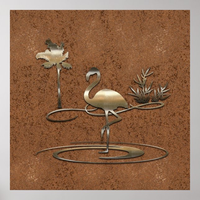 Retro Gold Holiday Vibe Poster (Front)