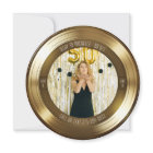 Retro Gold Vinyl Record Photo 50th Birthday Party