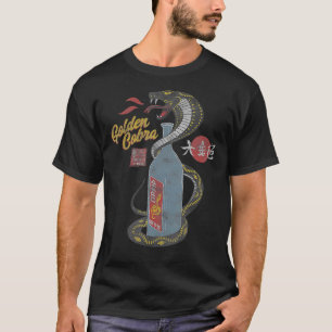 Retro Golden Cobra Brewery Alcohol Vintage Graphic T-Shirt
