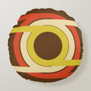 Retro Golden Ratio inspired design. Round Pillow