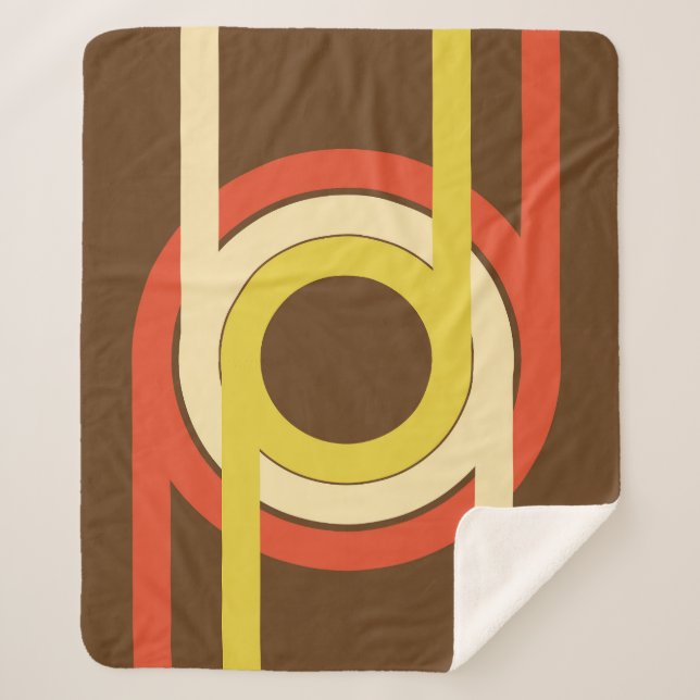 Retro Golden Ratio inspired design. Sherpa Blanket (Front)