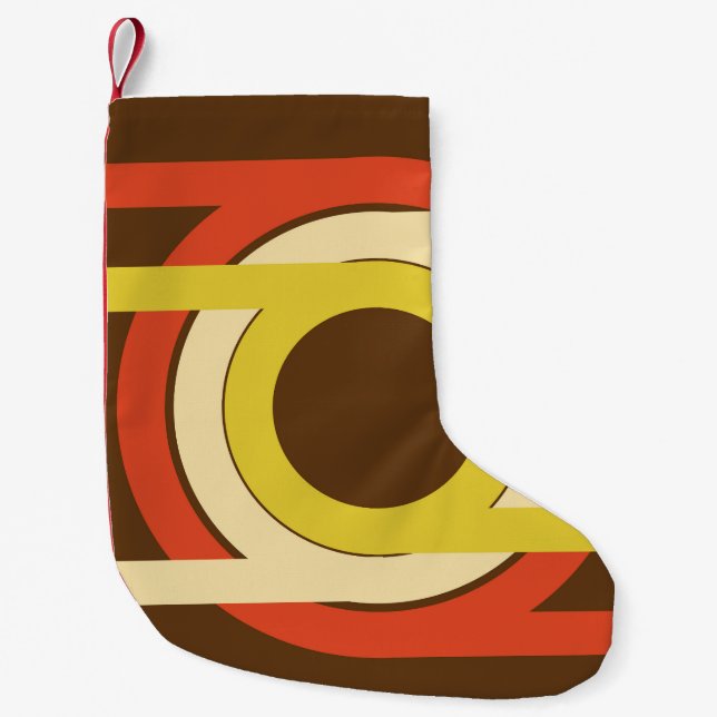 Retro Golden Ratio inspired design. Small Christmas Stocking (Front)