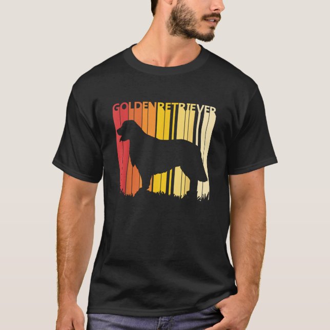 Retro Golden Retriever Dog  Ugly Christmas Gift T-Shirt (Front)
