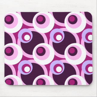 Retro Golden Sixties style circles Mouse Pad
