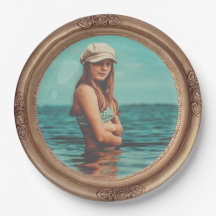 Retro Golden Stylish Portrait Photo display