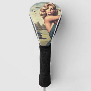 Retro Golf Girl Golf Head Cover