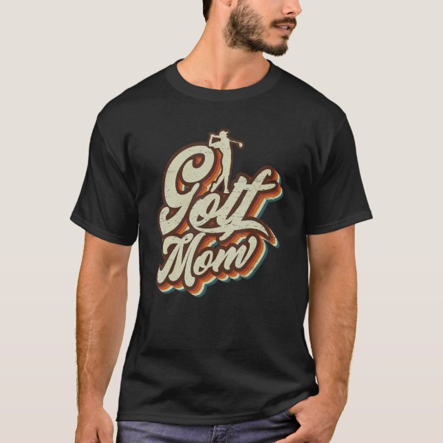 Retro Golf Mom Sports Mama Mothers Day T-Shirt (Front)