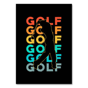 Retro Golfer Table Number