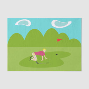 Retro Golfer Tissue Paper
