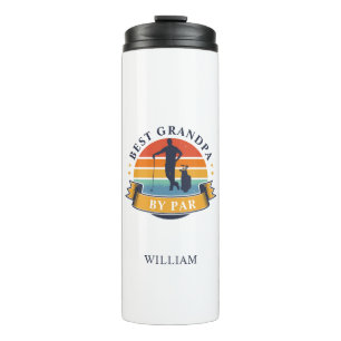 Retro Golfing Best Grandpa By Par Personalized Thermal Tumbler