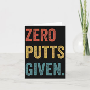 Retro Golfing Men Golf Player Women Zero Putts Giv Card