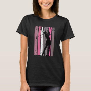 Retro Golfing Womens Kid Golfer Plays Loves Golf C T-Shirt