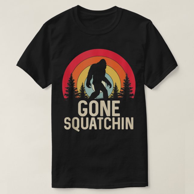 Retro Gone Squatchin  T-Shirt (Design Front)