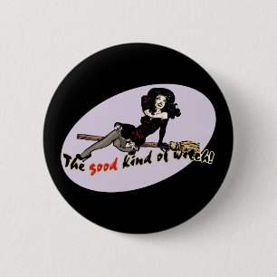 Retro Good Kind of Witch 2 Inch Round Button