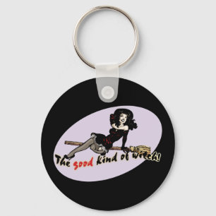 Retro Good Kind of Witch Keychain