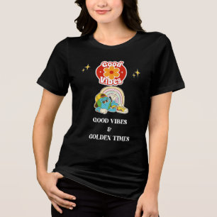 Retro Good Vibes Earth Character Tri-Blend Shirt