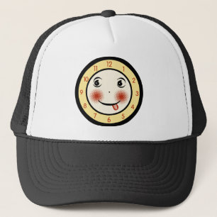 Retro Goofy Clock Face Trucker Hat