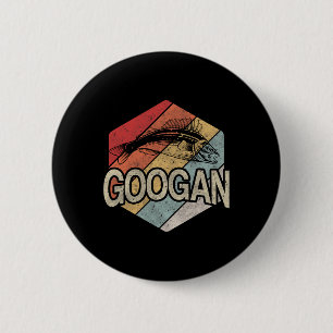 Retro Googan Fish Fishing Vintage Sunset Funny Fis 2 Inch Round Button