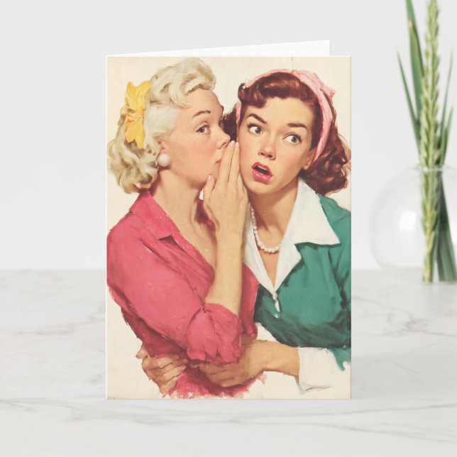 Retro Gossip and Glamour Secrets Card (Front)