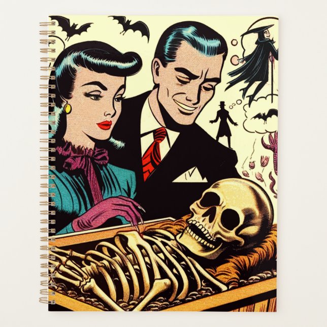 Retro Goth Couple Comics Planner (Front)
