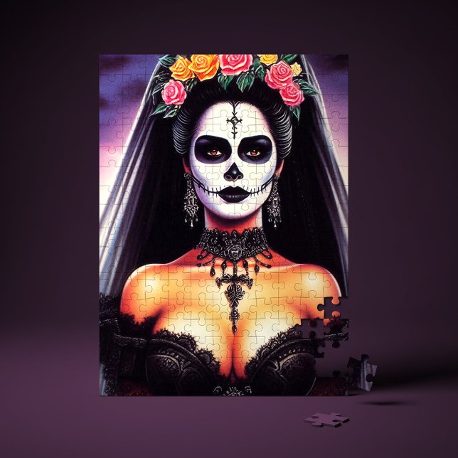 Retro Goth Hispanic Pin-up Jigsaw Puzzle (Creator Uploaded)