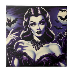 Retro Gothic Woman Tile