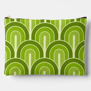 Retro Gradated Geometric Fan Pattern Accessory Pouch